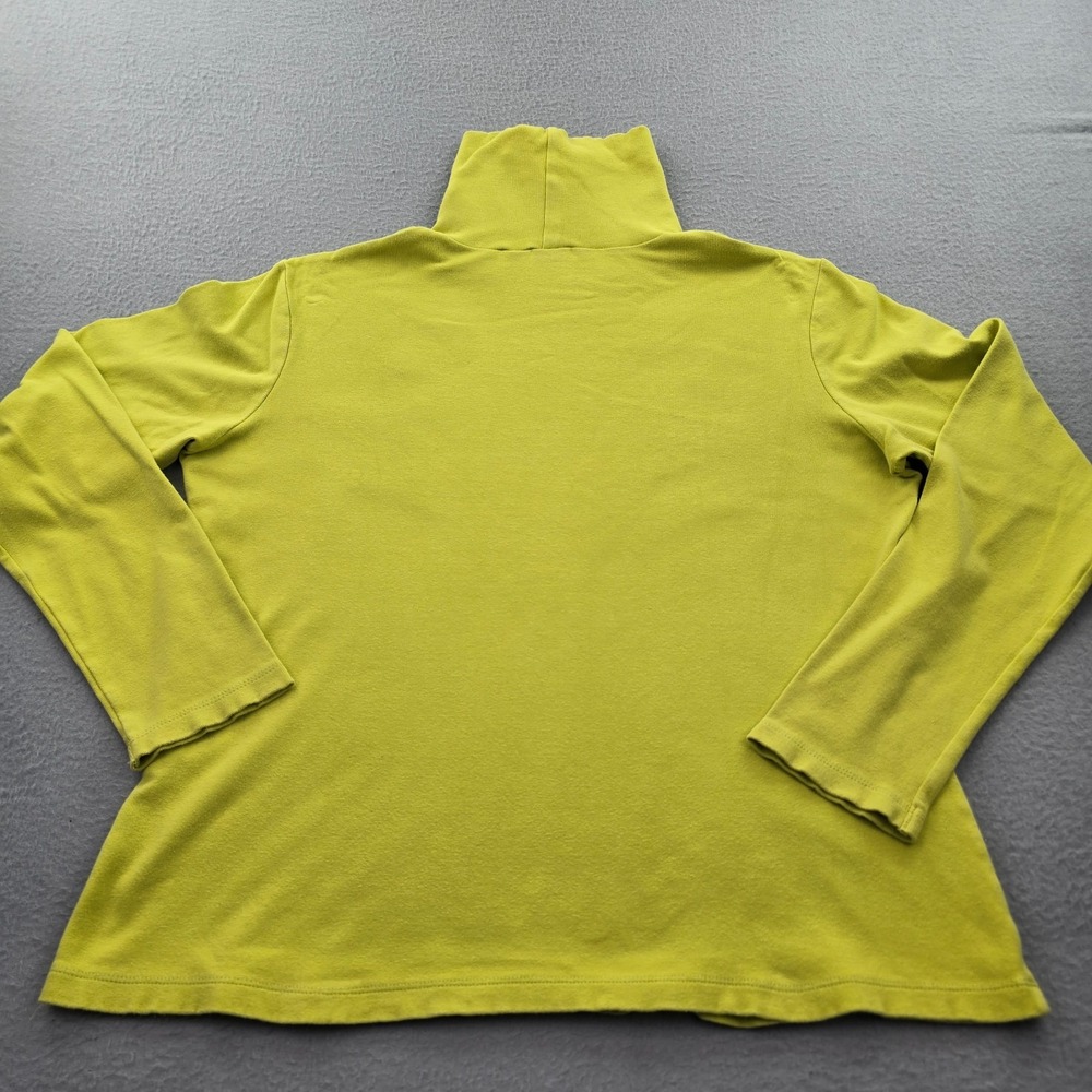 Womens Top Chartreuse Long Sleeve Turtleneck Oversized Pullover Casual Wear - Picture 3 of 6